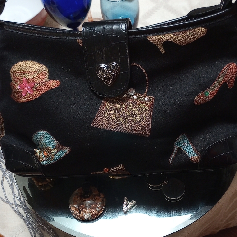 Vintage Embellished Fabric Handbag - Picture 4 of 17